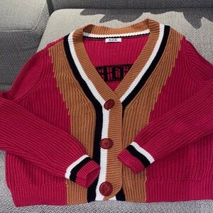 525 branded Brooklyn knitted pink cardigan size medium new no tags